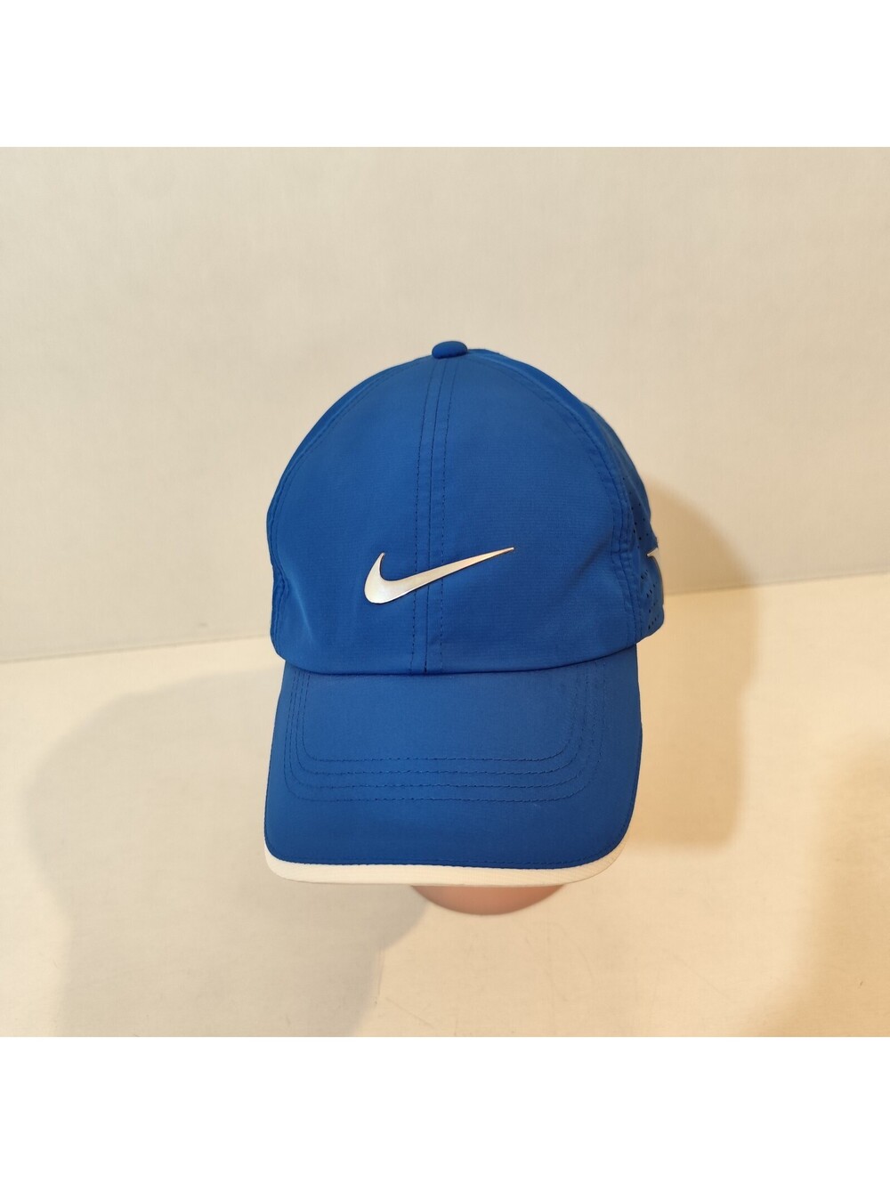 Nike Golf VRS Hat Adjustable Blue Perforated Mens Cap Swoosh Athletic Logo